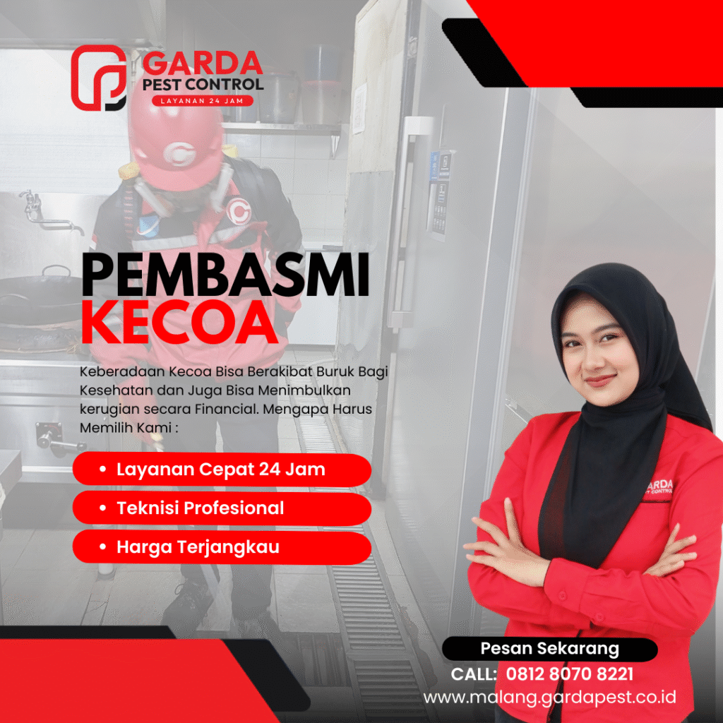 Jasa Pembasmi Kecoa di Malang Metode Lengkap Bergaransi