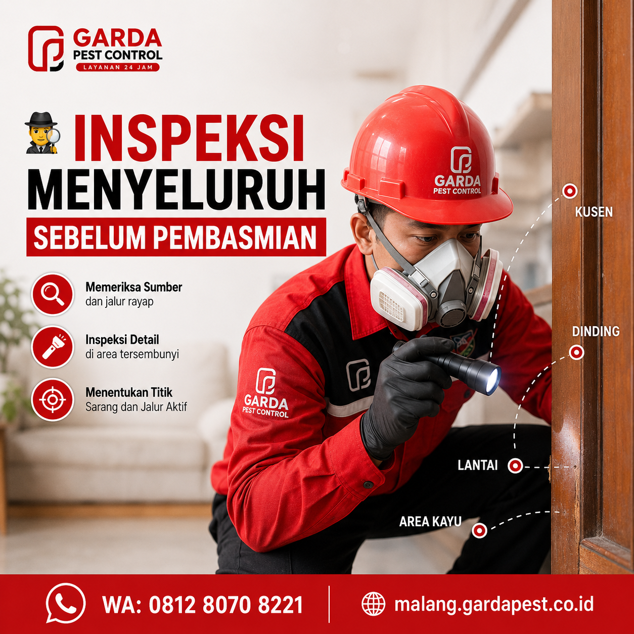 Jasa Suntik Rayap Pasca Konstruksi Malang Bergaransi Resmi